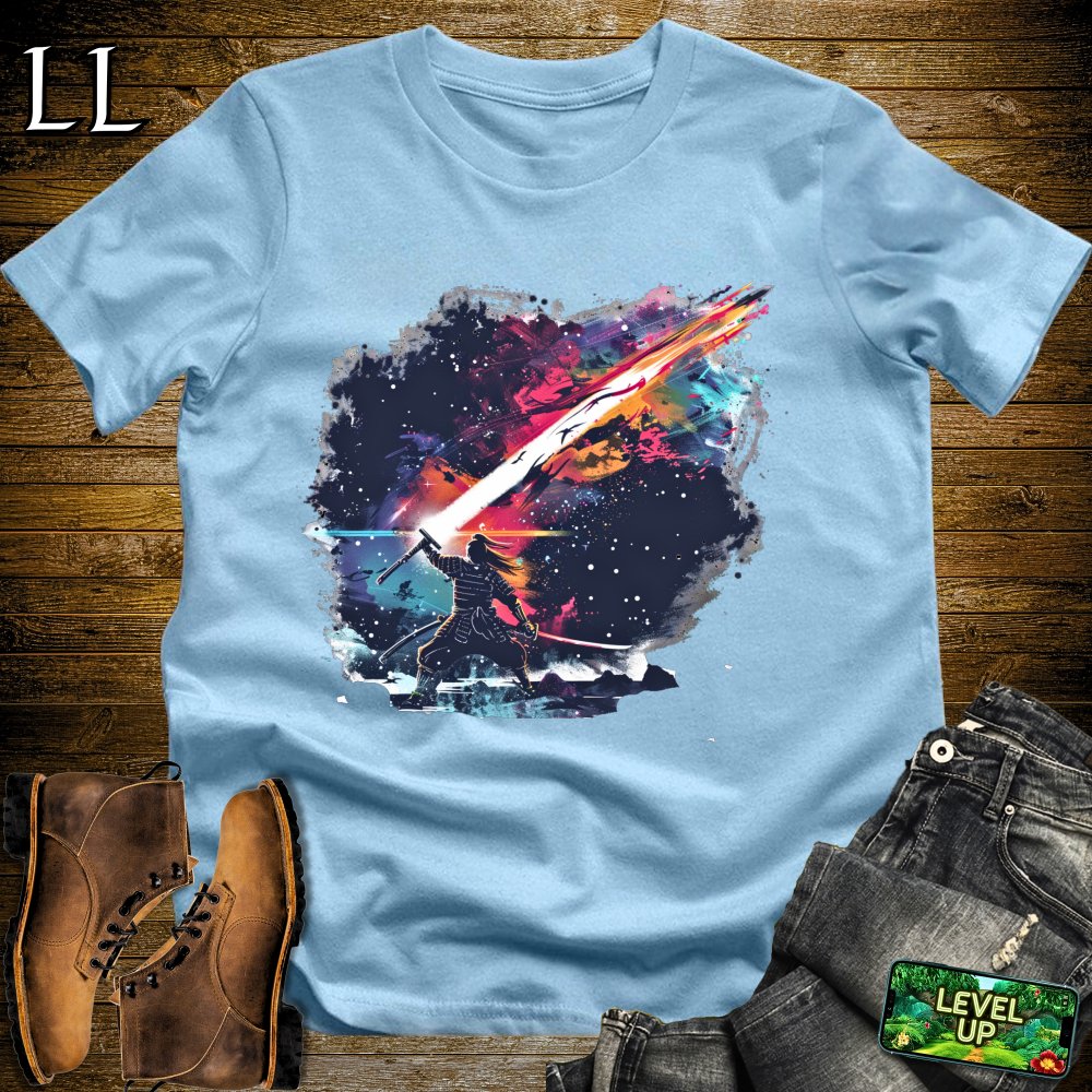 Star Destroyer Samurai Light Blue | Sci-Fi Warrior Tee