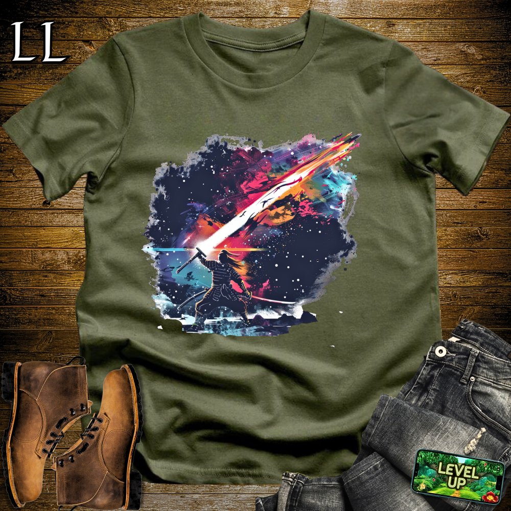 Star Destroyer Samurai Military Green | Sci-Fi Warrior Tee