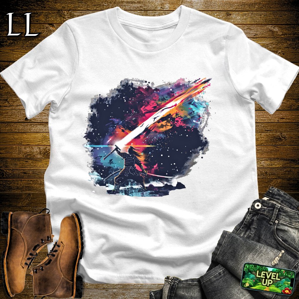 Star Destroyer Samurai White | Sci-Fi Warrior Tee