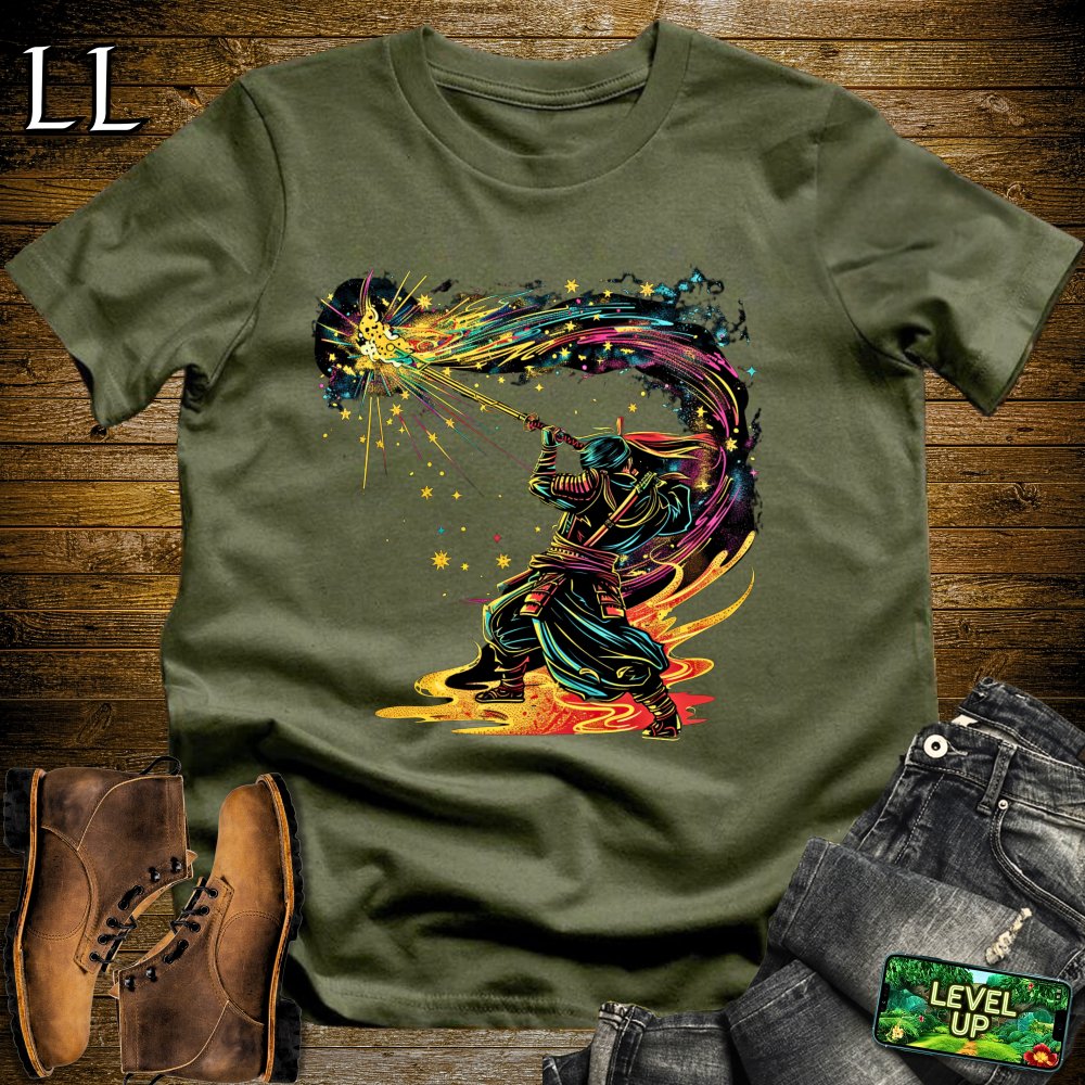 Star Slicer Samurai Softstyle Tee - Military Green - LegacyLayers