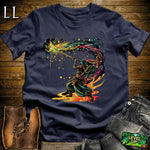 Star Slicer Samurai Navy | Space Warrior Graphic Tee