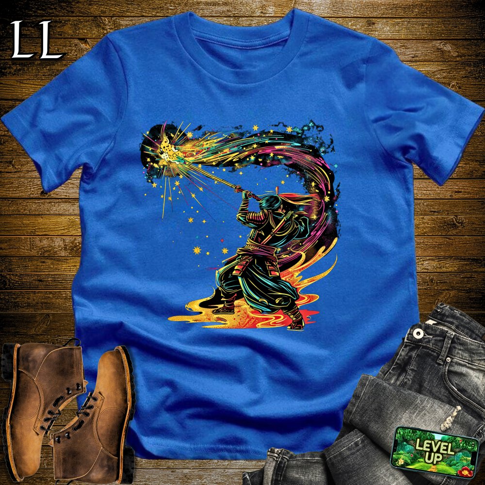 Star Slicer Samurai Royal | Space Warrior Graphic Tee