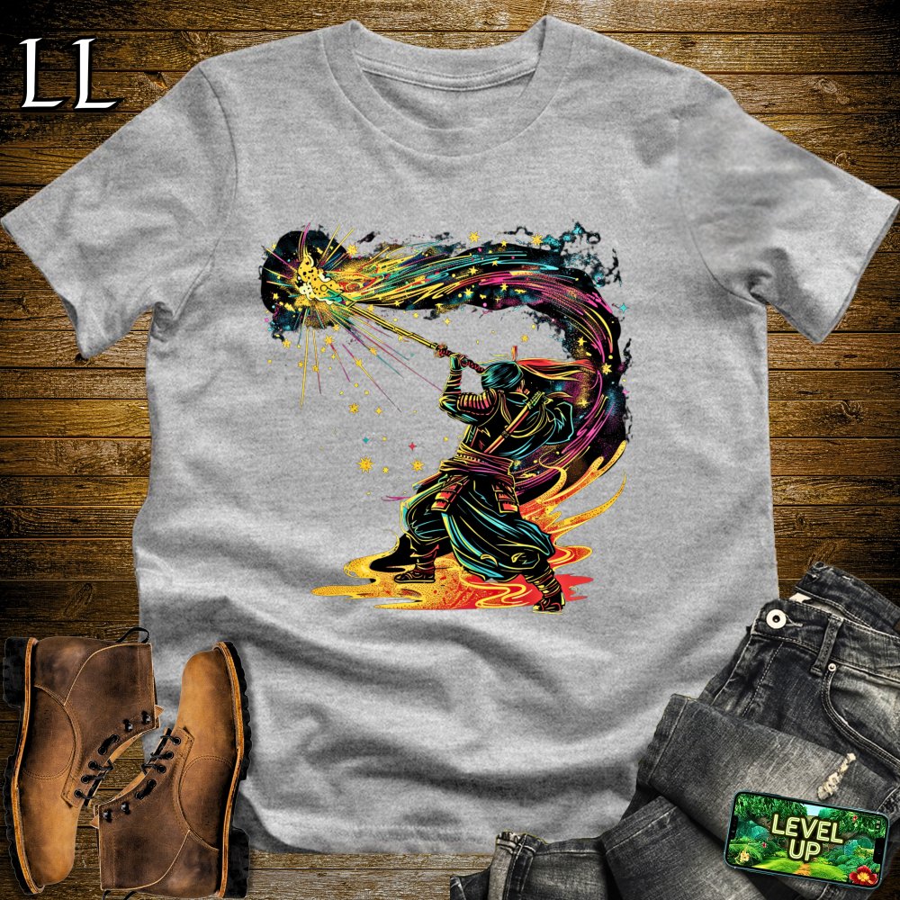 Star Slicer Samurai Sport Grey | Space Warrior Graphic Tee