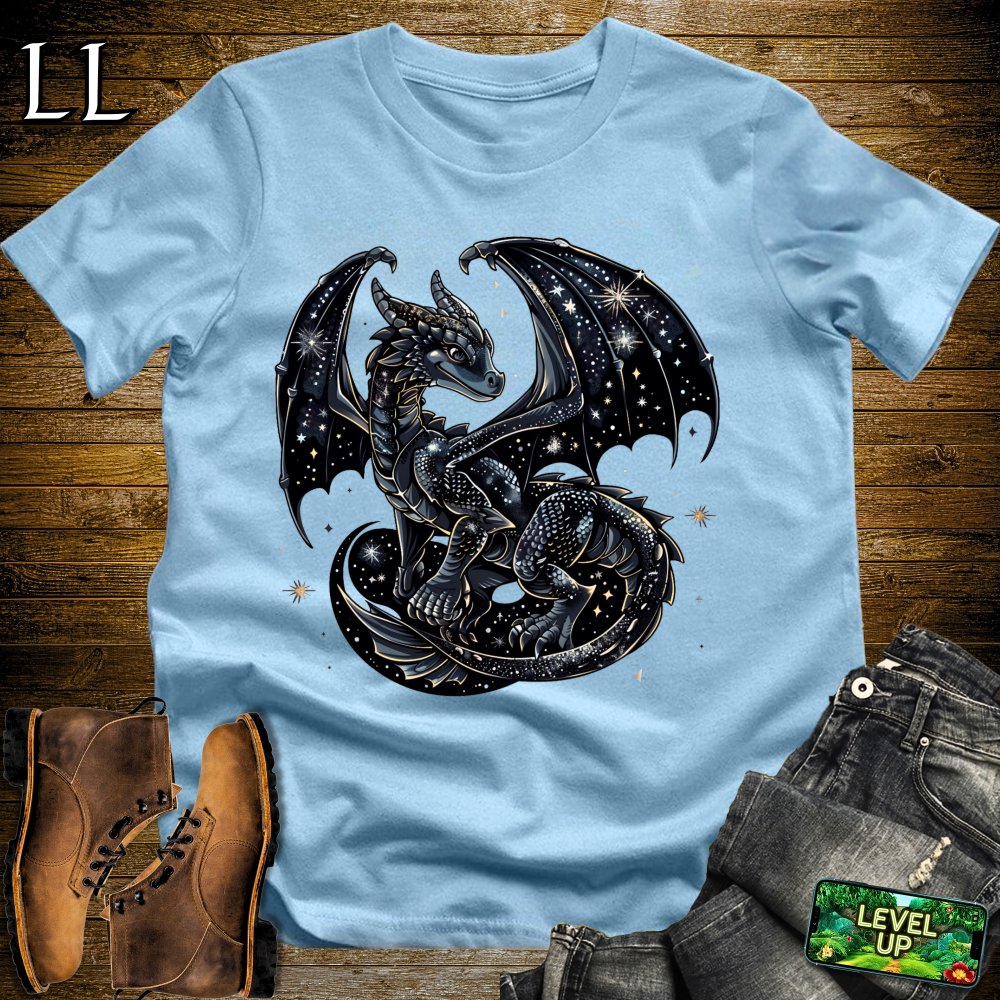 Starry Night Dragon Softstyle Tee - Light Blue - LegacyLayers