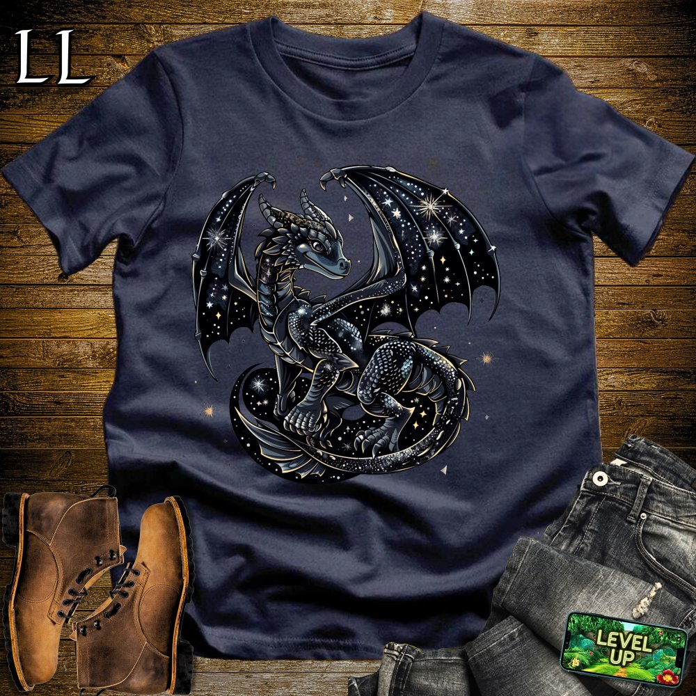 Starry Night Dragon Softstyle Tee - Navy - LegacyLayers