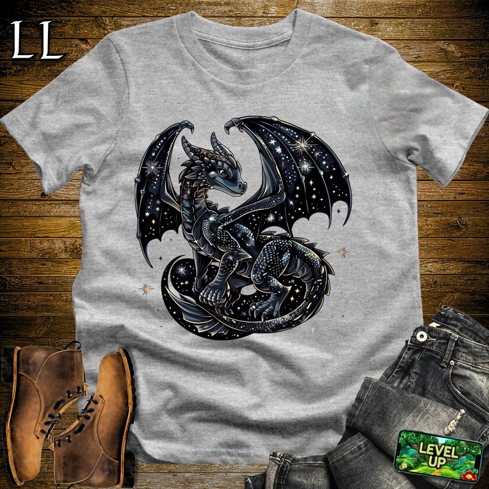 Starry Night Dragon Softstyle Tee - Sport Grey - LegacyLayers