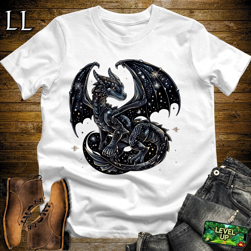 Starry Night Dragon Softstyle Tee - White - LegacyLayers