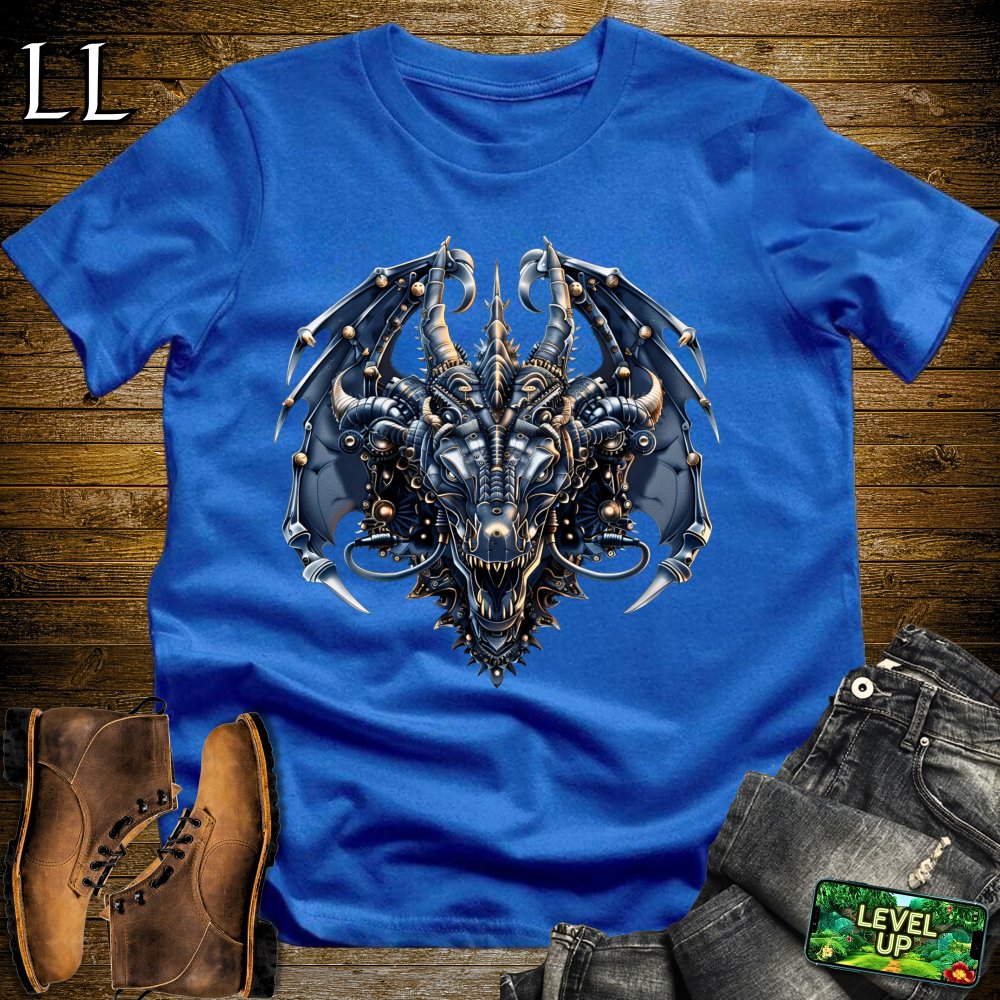 SteamPunk Dragon Softstyle Tee - Royal - LegacyLayers