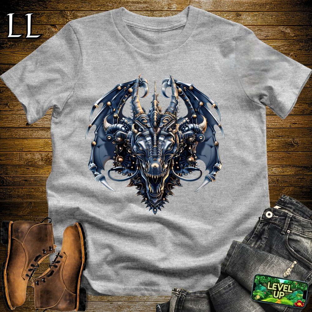 SteamPunk Dragon Softstyle Tee - Sport Grey - LegacyLayers