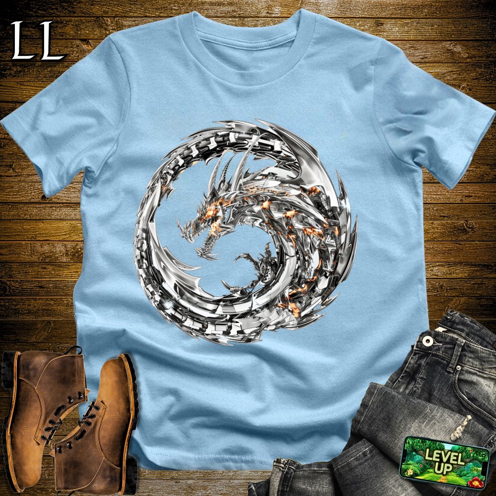 Steel Dragon Softstyle Tee - Light Blue - LegacyLayers