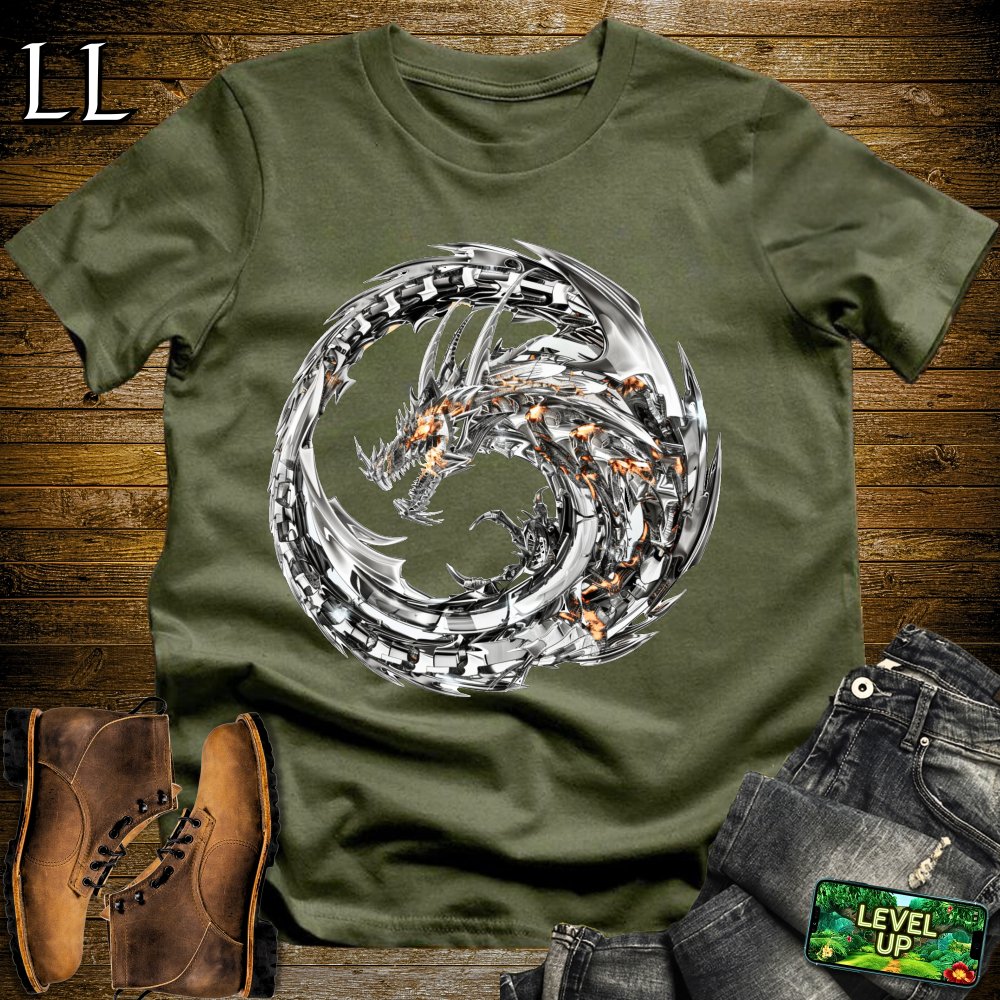 Steel Dragon Softstyle Tee - Military Green - LegacyLayers