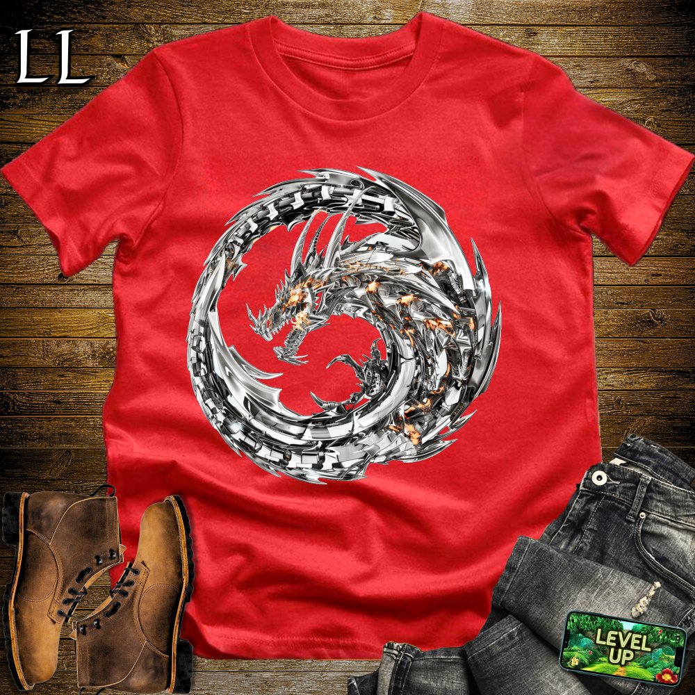 Steel Dragon Softstyle Tee - Red - LegacyLayers