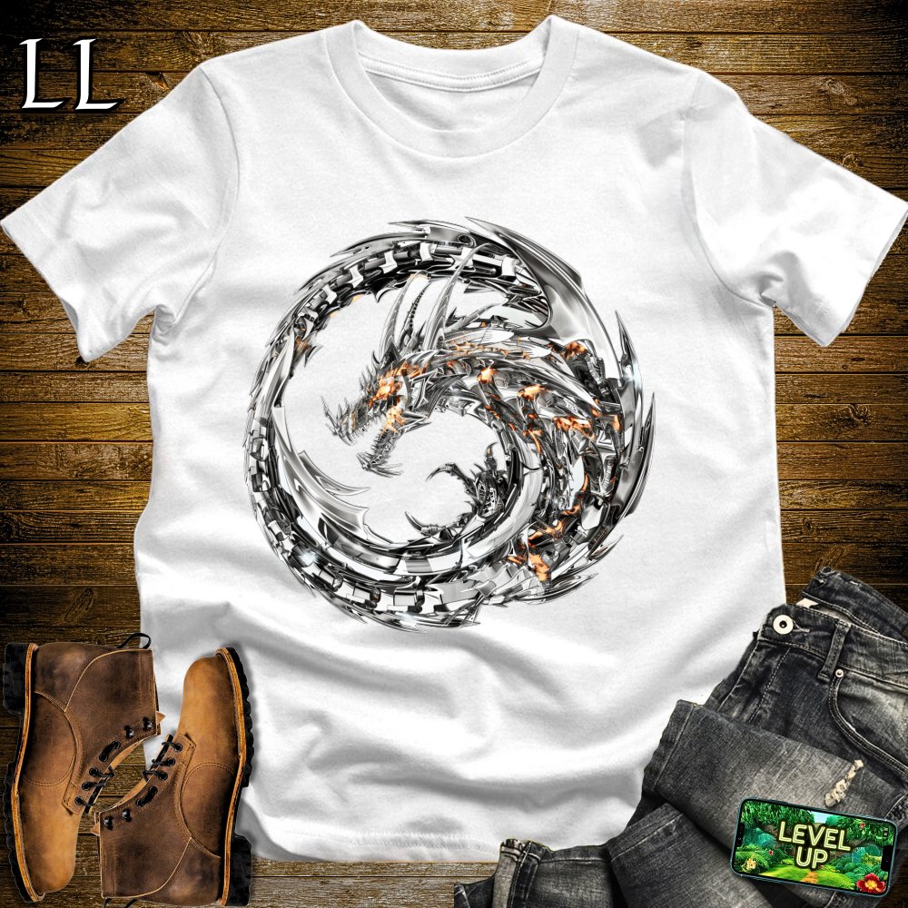 Steel Dragon Softstyle Tee - White - LegacyLayers