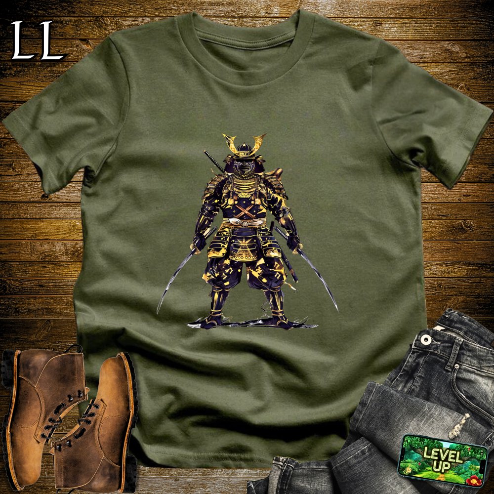 Stinging Bee Samurai Military Green | Nature Warrior Graphic Tee