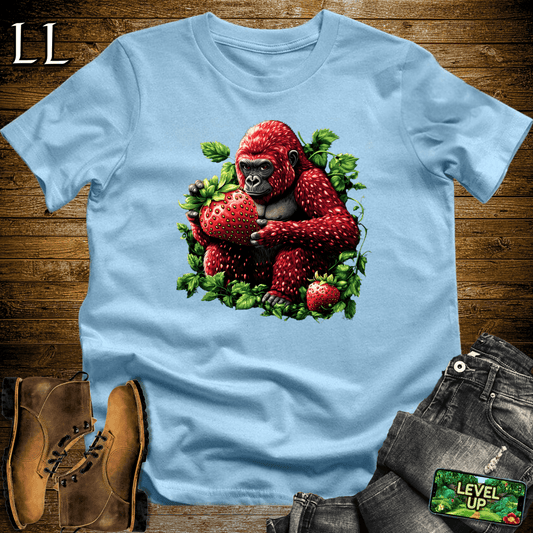 Strawberry Gorilla Softstyle Tee - Light Blue - LegacyLayers