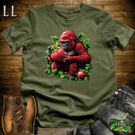 Strawberry Gorilla Softstyle Tee Military Green | Fruit Beast Tee