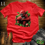 Strawberry Gorilla Softstyle Tee Red | Fruit Beast Tee