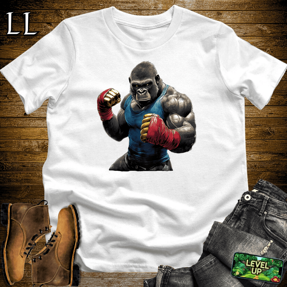 Street Fighter Gorilla Softstyle Tee White | Boss Tee