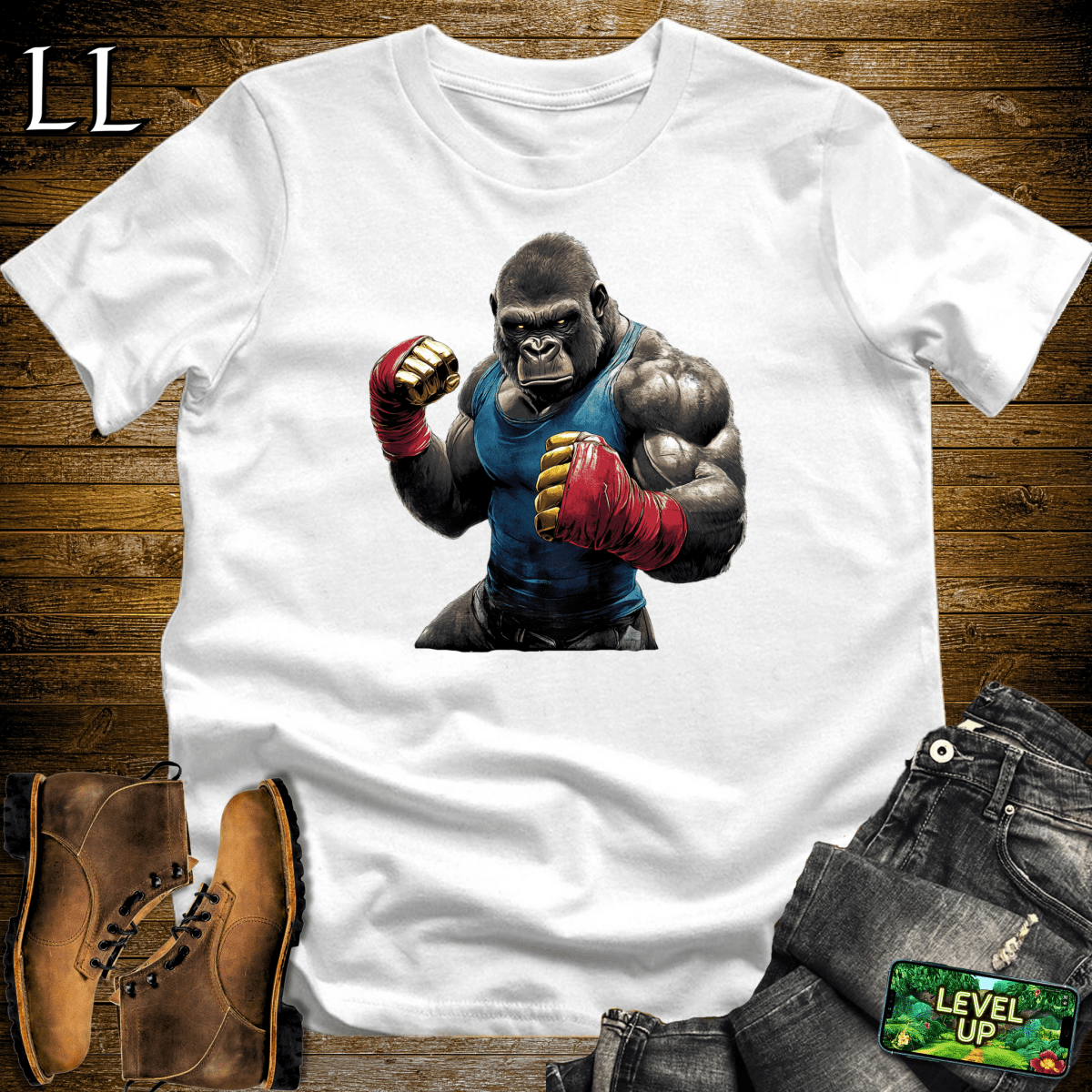 Street Fighter Gorilla Softstyle Tee - White - LegacyLayers