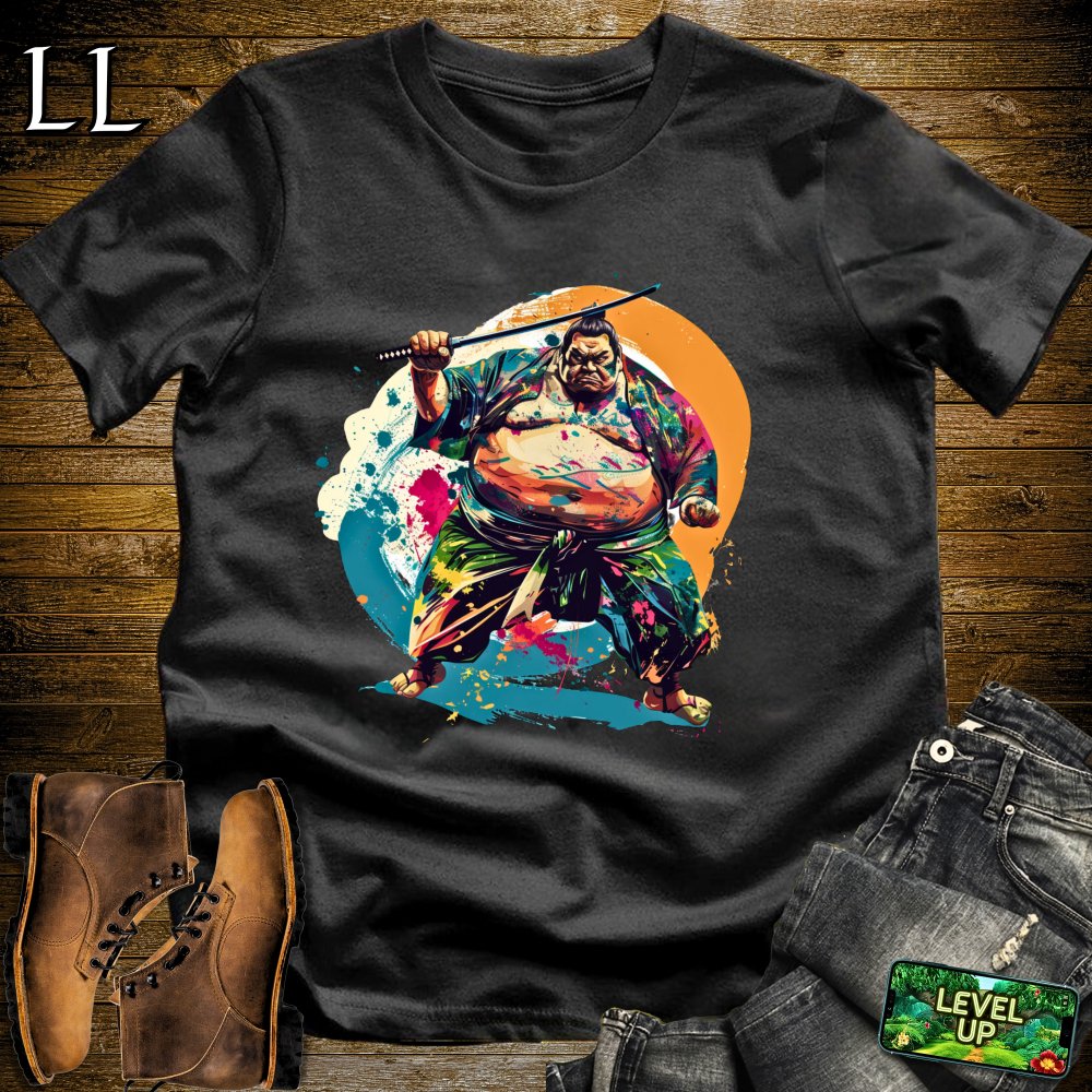 Sumo Wrestler Samurai Softstyle Tee - Black - LegacyLayers