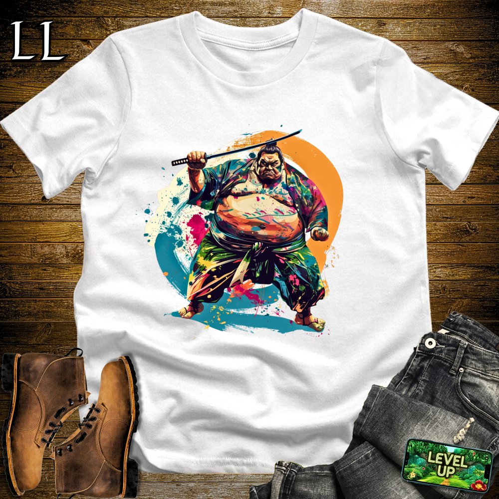 Sumo Wrestler Samurai Softstyle Tee - White - LegacyLayers