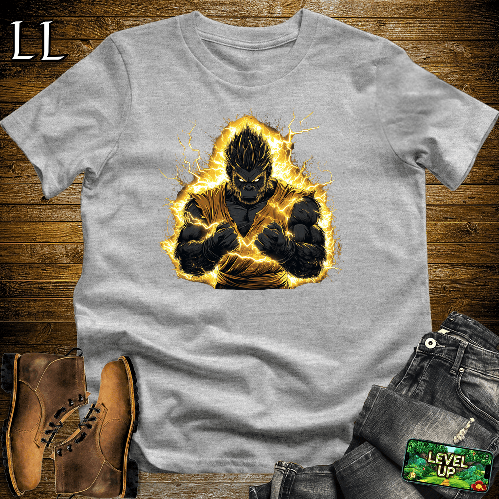 Super Powered Up Gorilla Sport Grey | Superpower Shirt