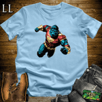 SuperHero Gorilla Softstyle Tee Light Blue | Mighty Tee