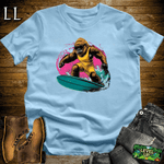 Surfing Gorilla Softstyle Tee Light Blue | Wave Rider Tee