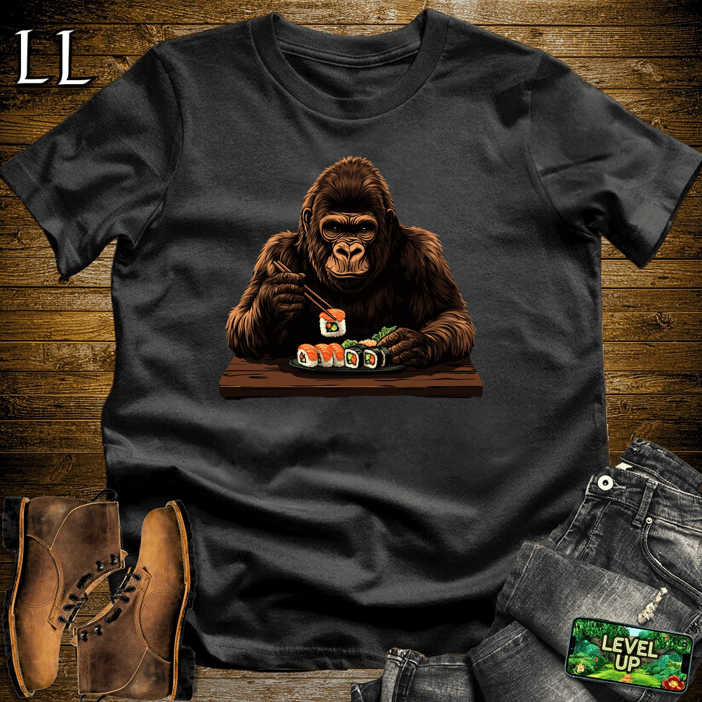 Sushi Gorilla Black | Japanese Food Lover Shirt