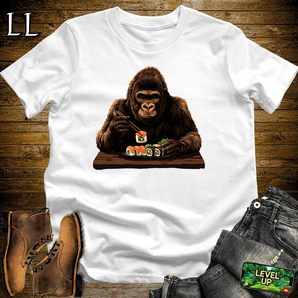 Sushi Gorilla White | Japanese Food Lover Shirt