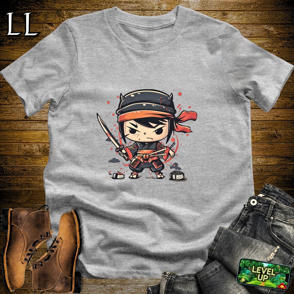 Sushi Samurai Sport Grey | Japanese Fusion Graphic Tee