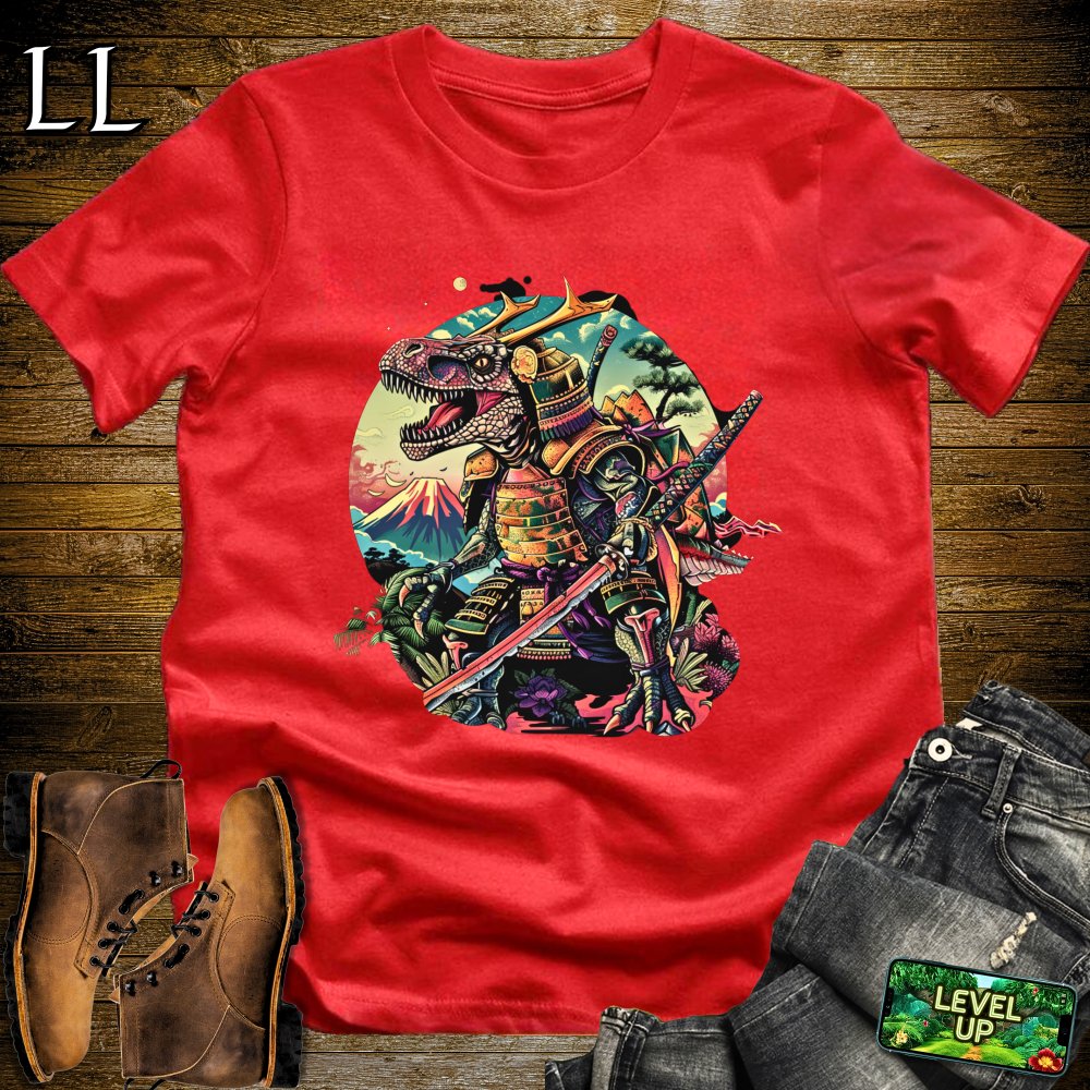 T - Rex Samurai Softstyle Tee - Red - LegacyLayers