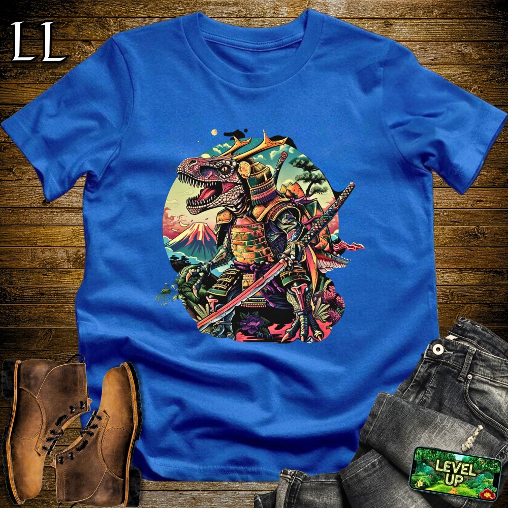 T - Rex Samurai Softstyle Tee - Royal - LegacyLayers