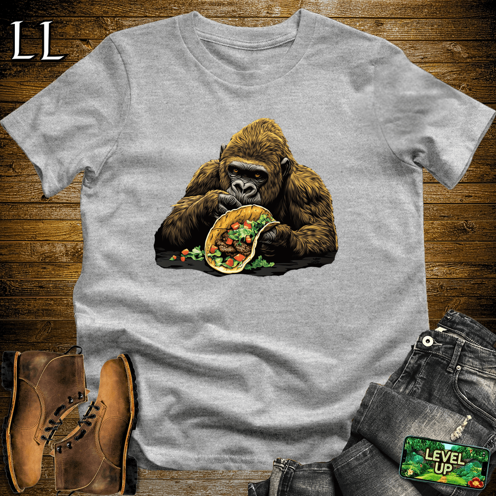 Taco Time Gorilla Sport Grey | Funny Mexican Food Shirt