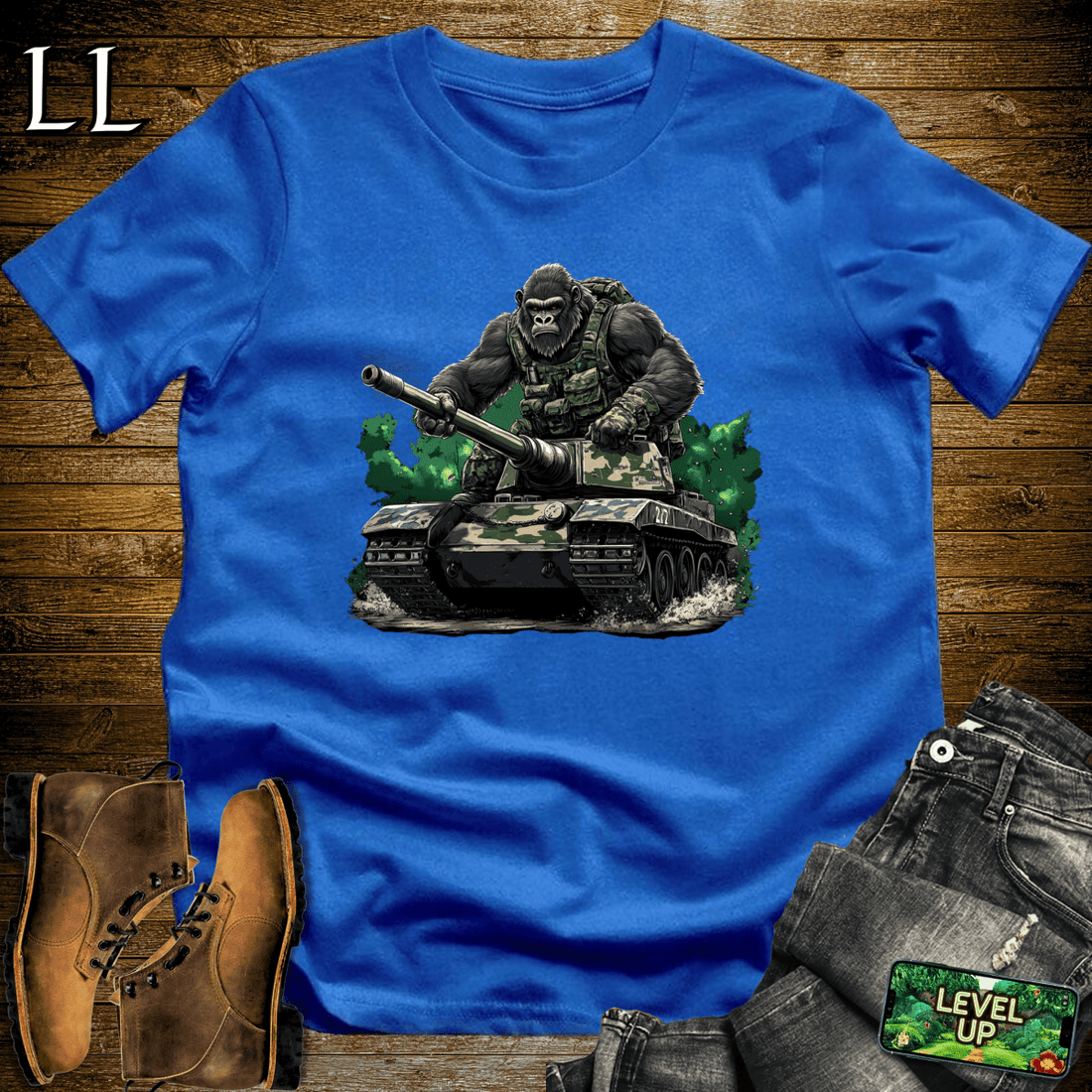 Tank Gorilla Softstyle Tee Royal | Army Beast Tee