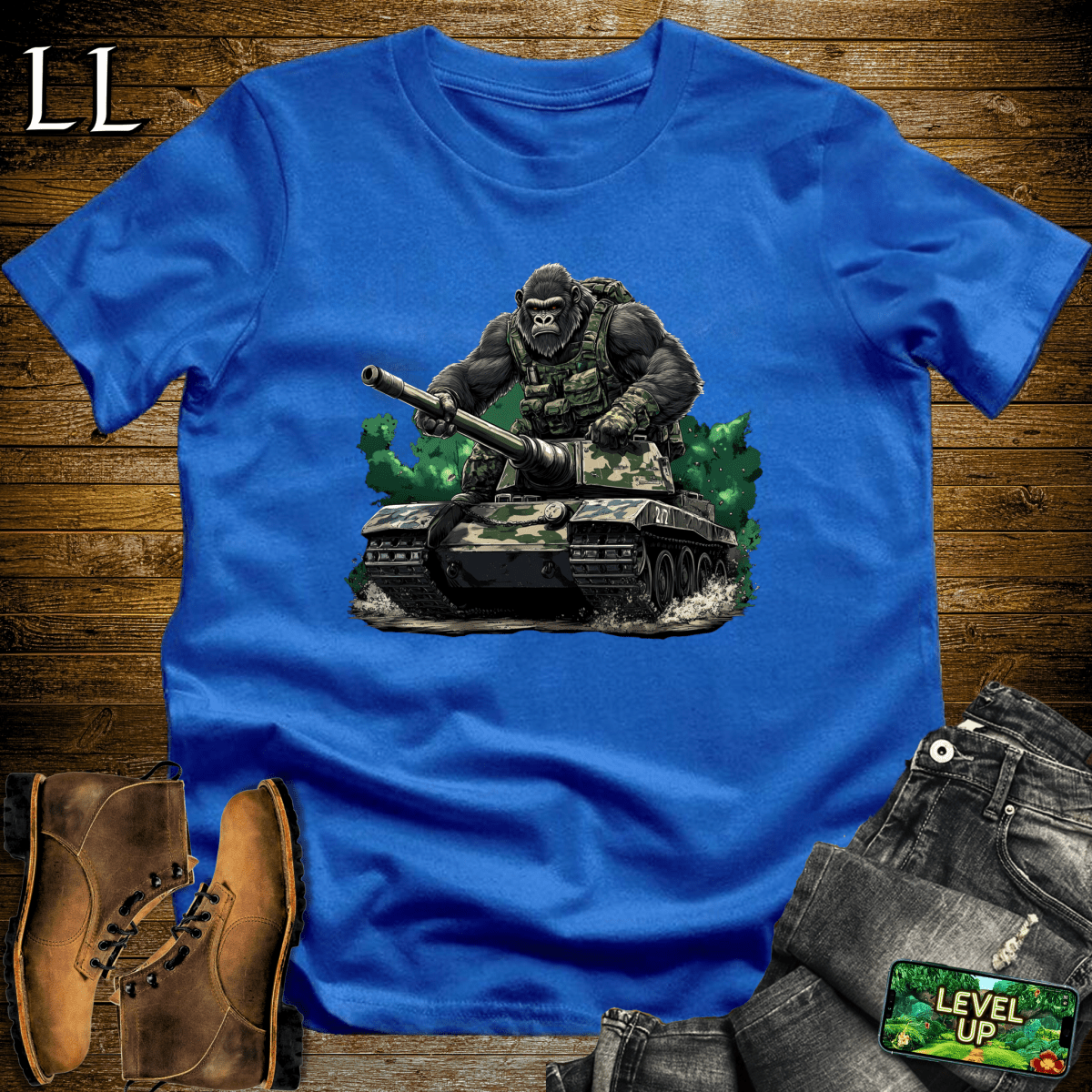 Tank Gorilla Softstyle Tee - Royal - LegacyLayers