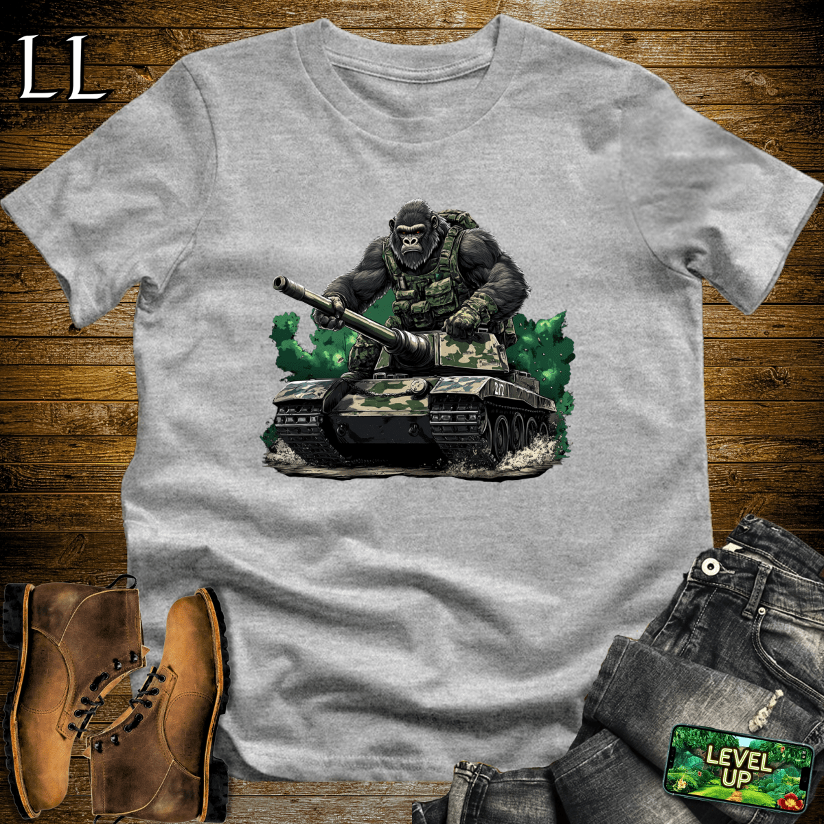 Tank Gorilla Softstyle Tee - Sport Grey - LegacyLayers