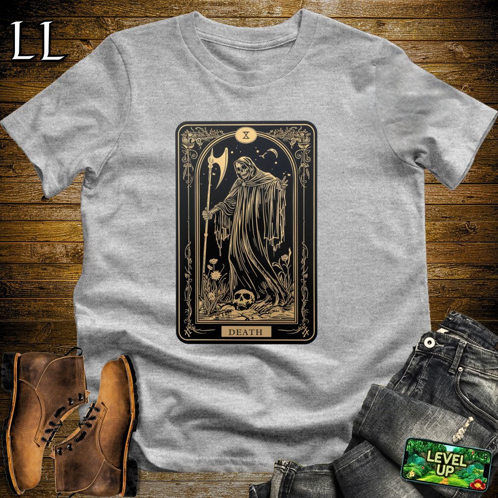 Tarot Card Grim Reaper Softstyle Tee - Sport Grey - LegacyLayers