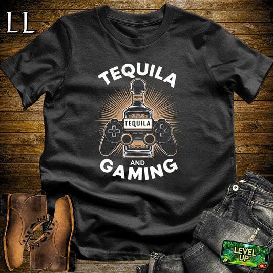 Tequila and Gaming Softstyle Tee - Black - LegacyLayers