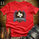 Texas Cigar Smoker Shield T-Shirt Red | Texas Cigar Crest Gift Tee