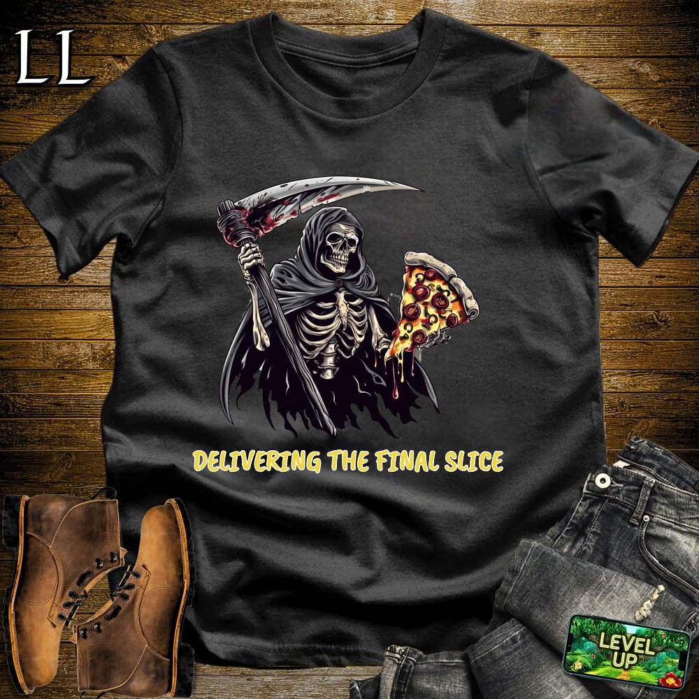 The Last Pizza Slice Grim Reaper Softstyle Tee - Black - LegacyLayers