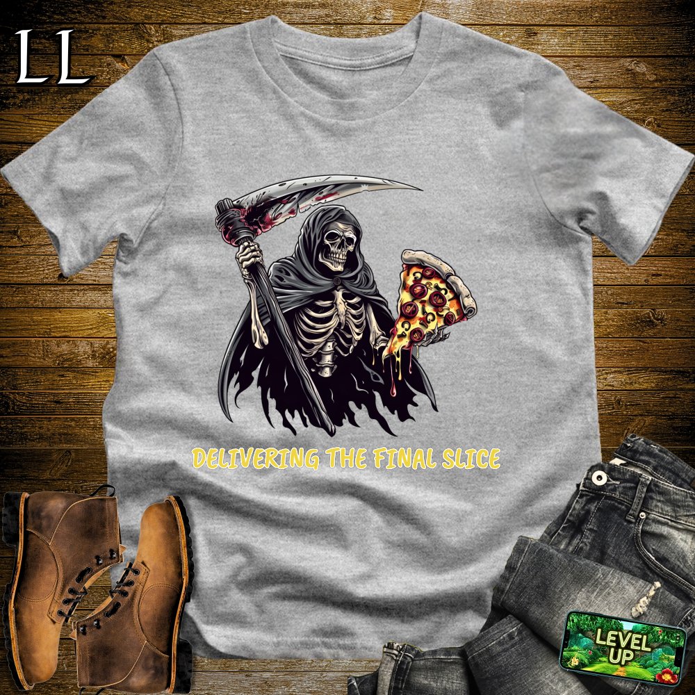 The Last Pizza Slice Grim Reaper Softstyle Tee - Sport Grey - LegacyLayers