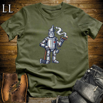 Tin Woodman Heart of Gold Cigar T-Shirt Military Green | Tin Man Cigar Halloween Tee