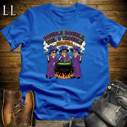 Toil & Trouble Three Witches Cauldron Cigar White Woman T-Shirt Royal | Three Witches Cigar Tee