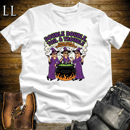Toil & Trouble Three Witches Cauldron Cigar White Woman T-Shirt White | Three Witches Cigar Tee