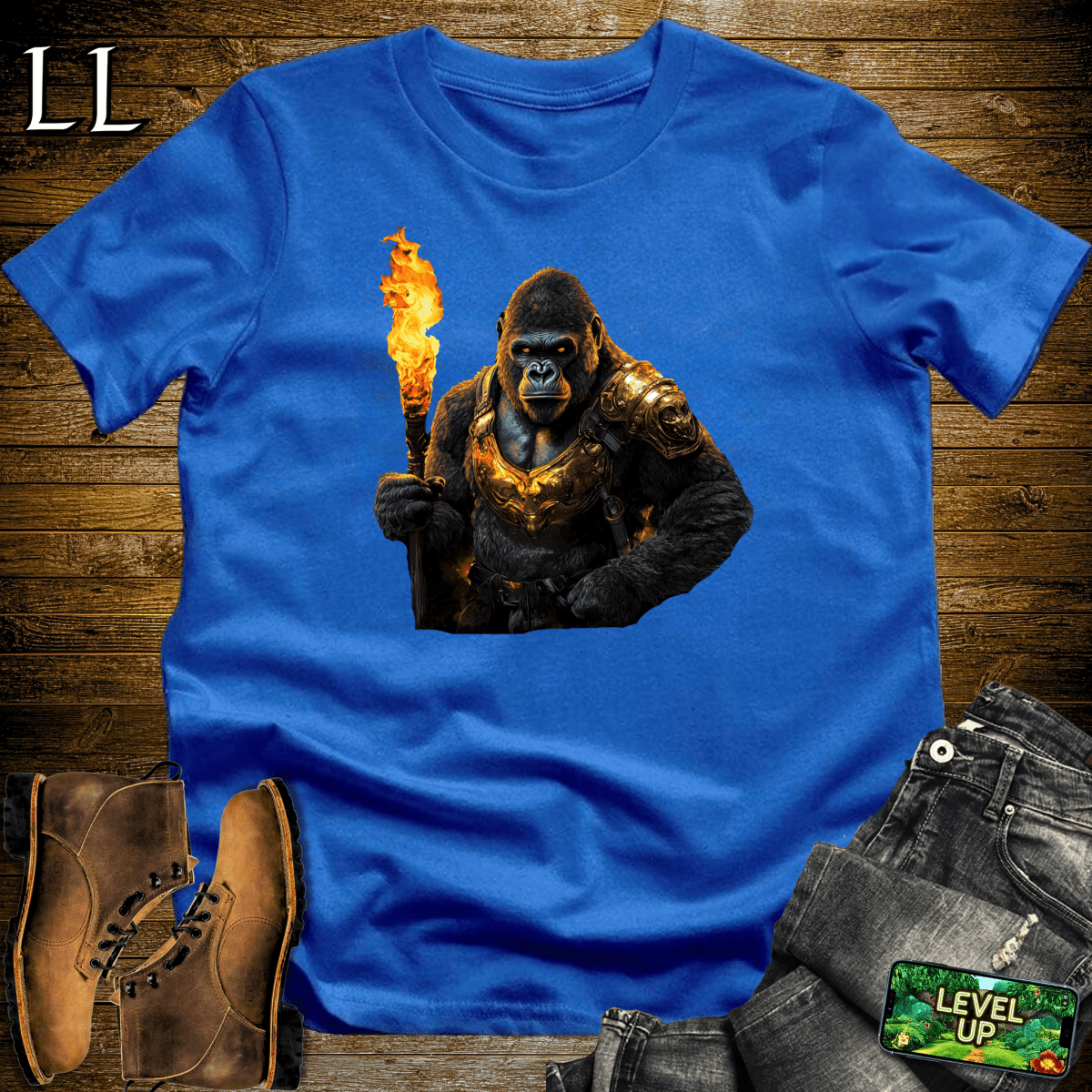 Torch Bearer Gorilla Softstyle Tee - Royal - LegacyLayers