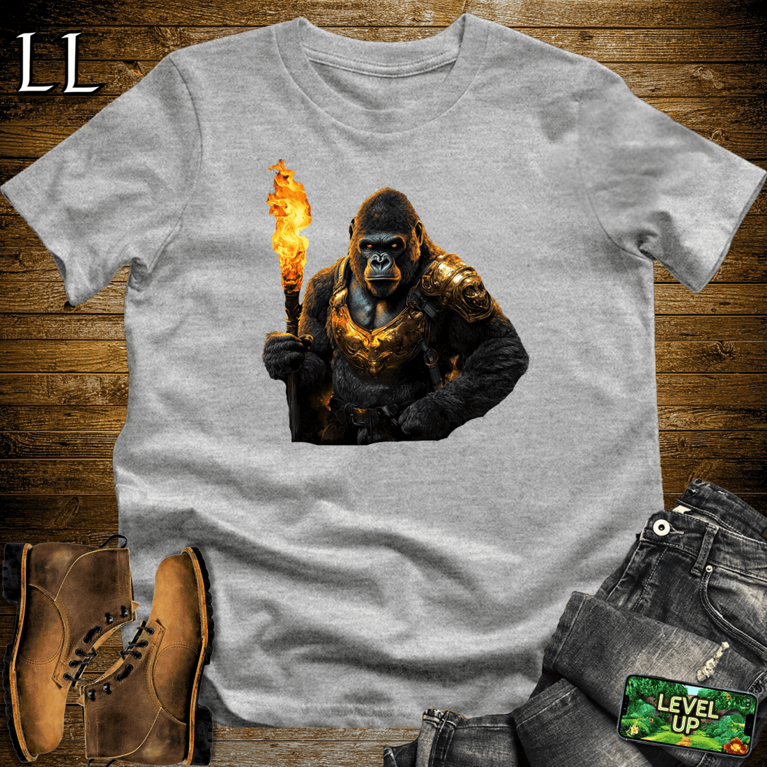 Torch Bearer Gorilla Softstyle Tee Sport Grey | Light Beast Tee