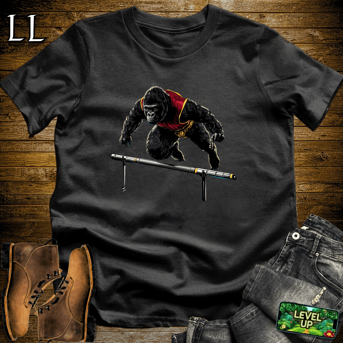 Track Gorilla Softstyle Tee - Black - LegacyLayers