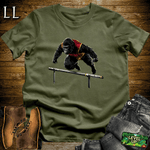 Track Gorilla Softstyle Tee Military Green | Funny Runner Gorilla Tee