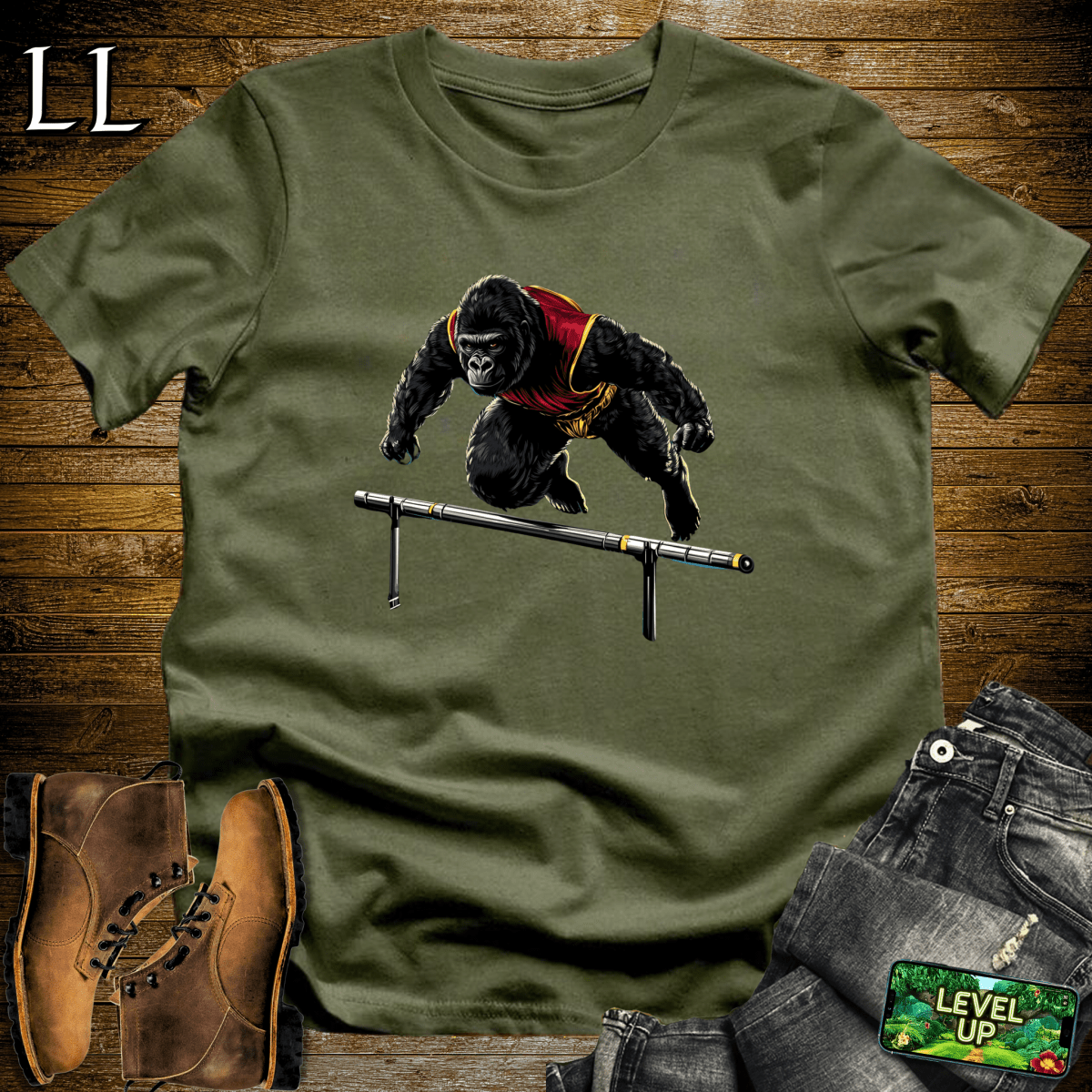 Track Gorilla Softstyle Tee - Military Green - LegacyLayers